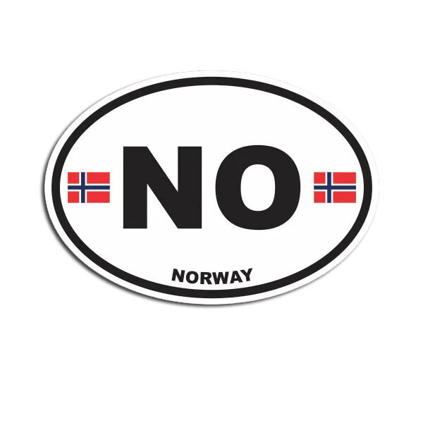 Norway Oval Sticker Decal