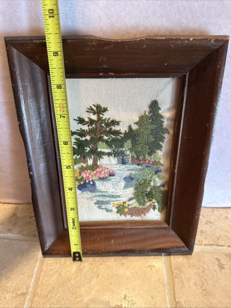 Stitcher Waterfall Evergreens Frame