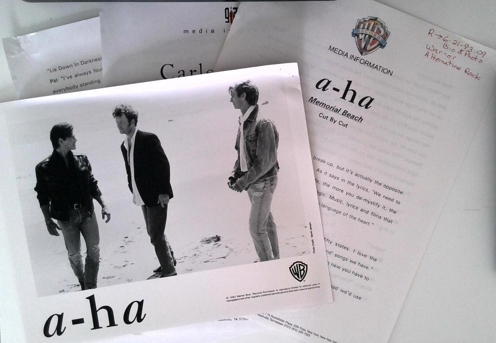 a-ha Morten Magne Pal 1993 Photo Promo Music Press Kit - Warner Bros Records