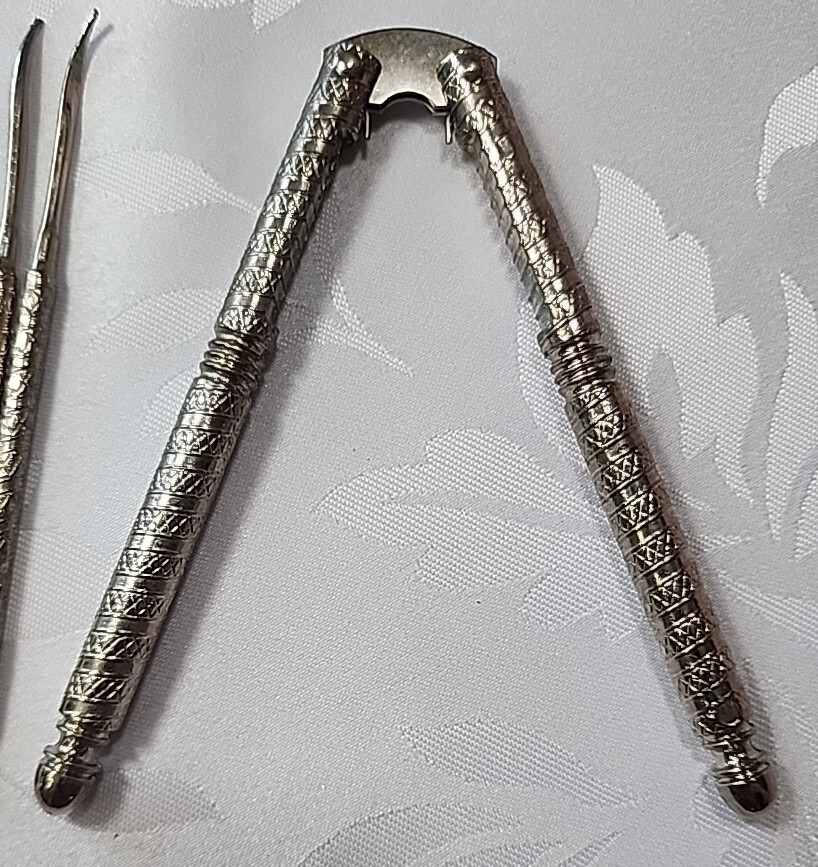 #263) Vintage Nut Cracker & Matching Picks Set