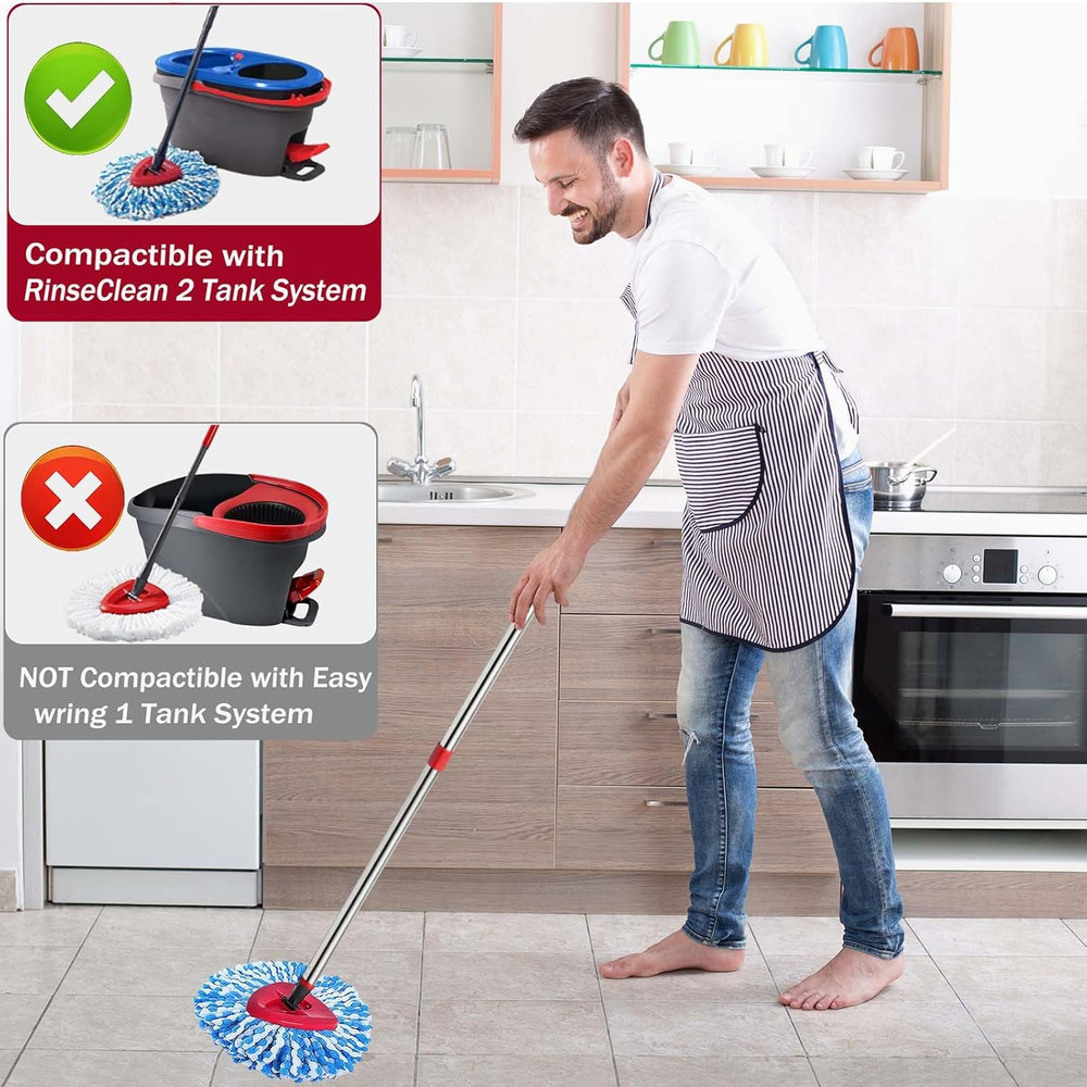 Spin Mop Replace Heads for O Cedar Rinse Clean 2 Tank System, Spin Mop Replaceme