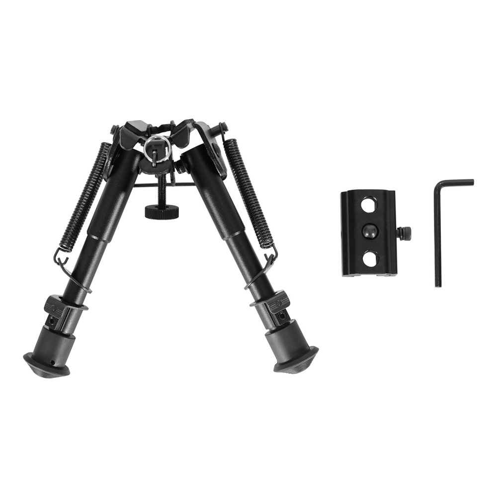 Adjustable Bipod Rotate Horizontally Picatinny Rail Mount Adapter 6-9"