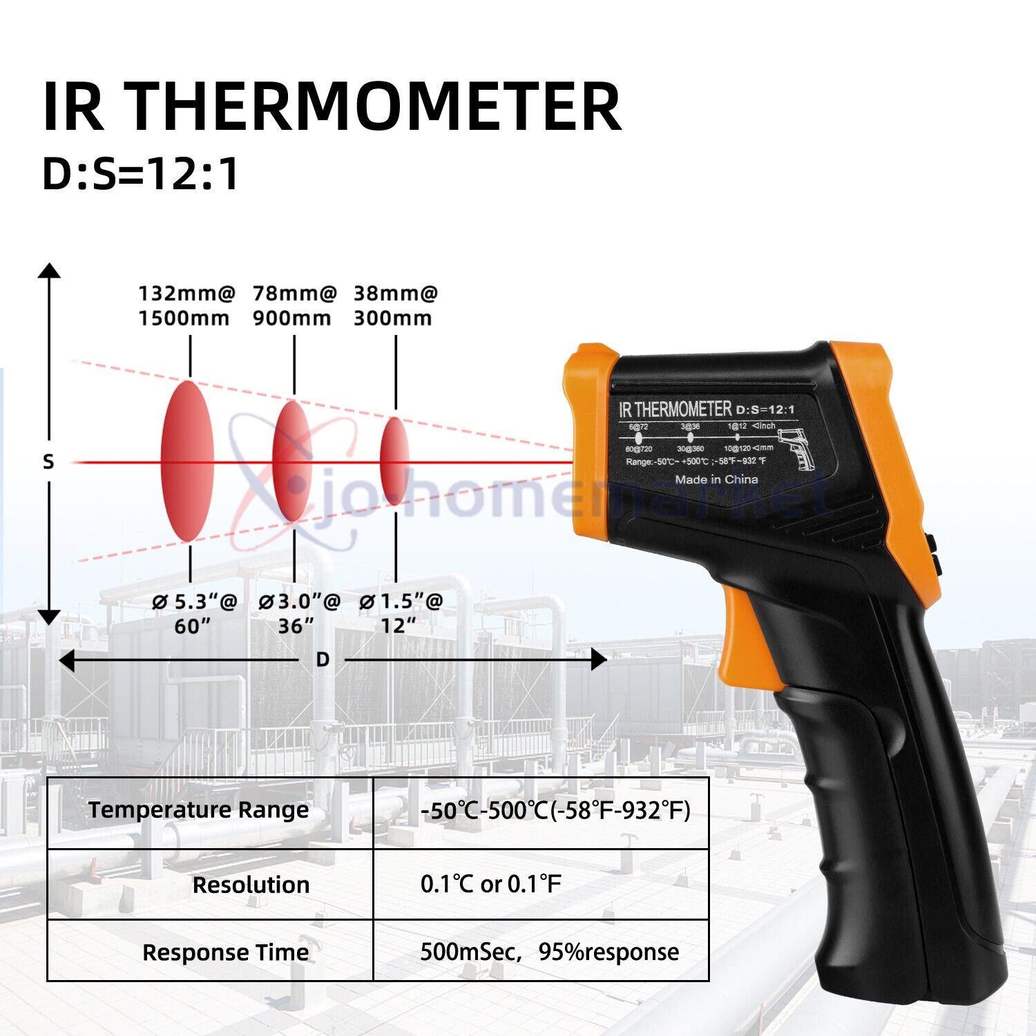Digital Infrared Thermometer Temperature Gun Laser IR Cooking -50°C-550°C US