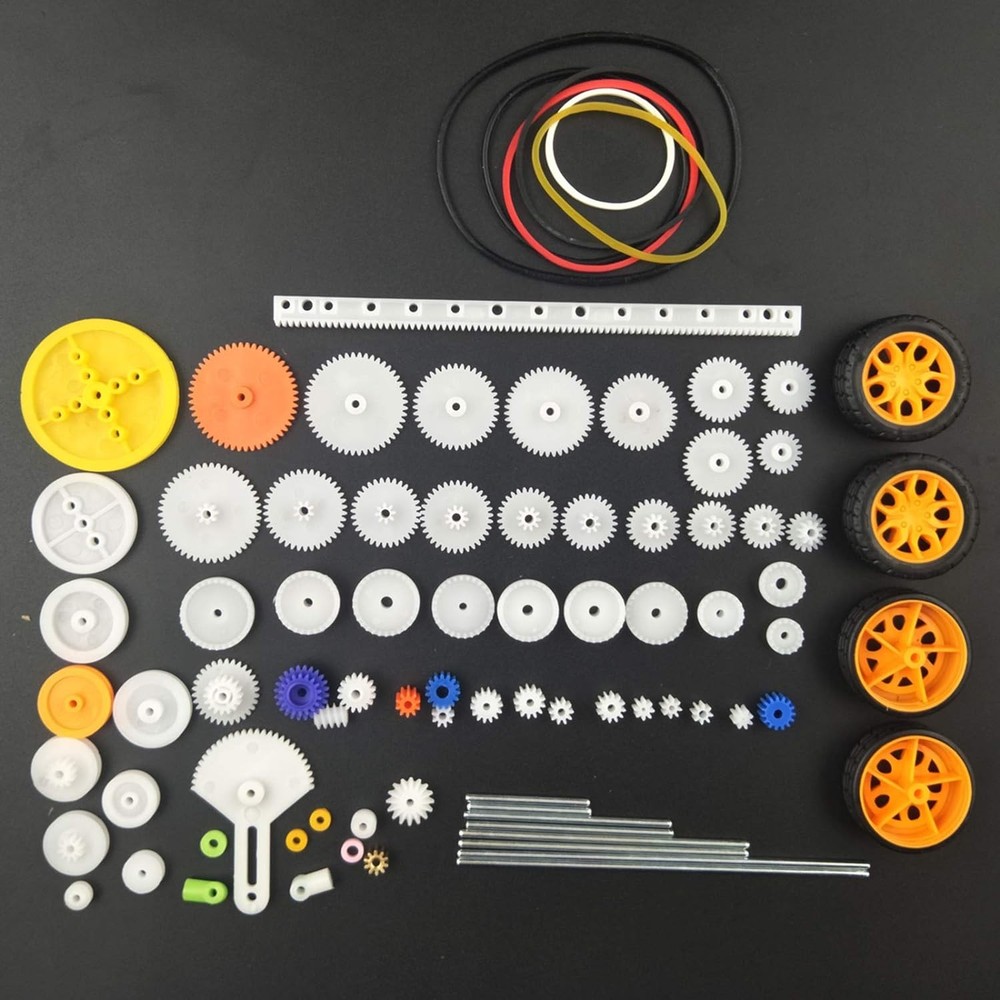 EUDAX 82 pcs Plastic Gear Package Kit - DIY Assortment Accessories Set...