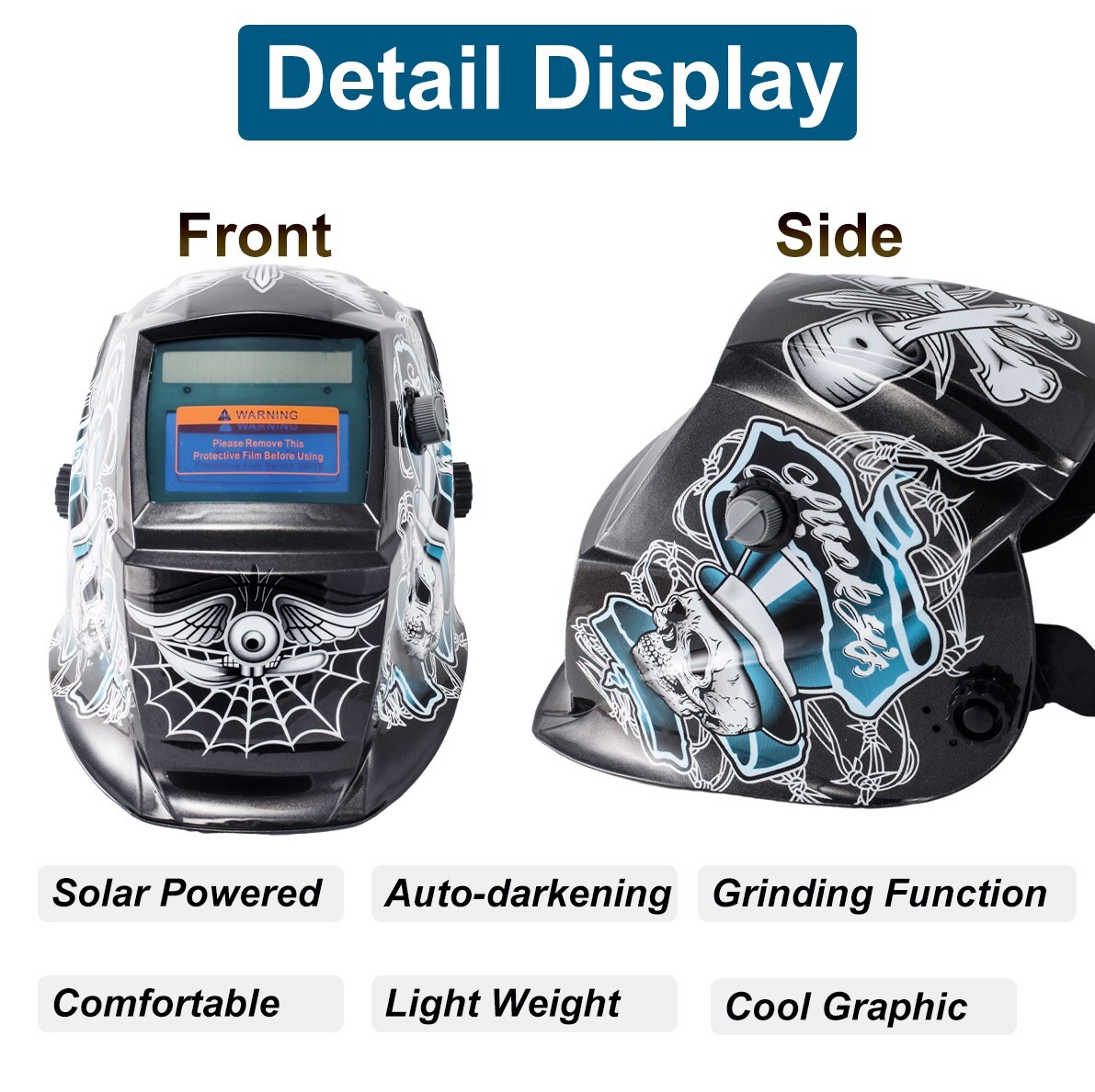 Pro Solar Auto Darkening Welding Helmet Arc Tig Mig Mask Grinding Hood