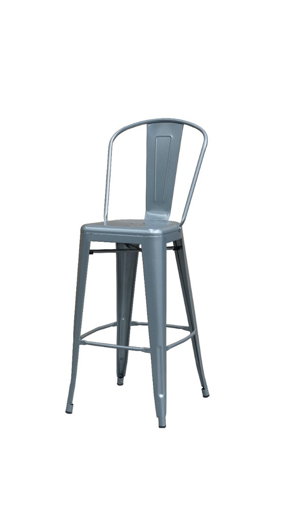 CenPro Silver Outdoor Café Barstool