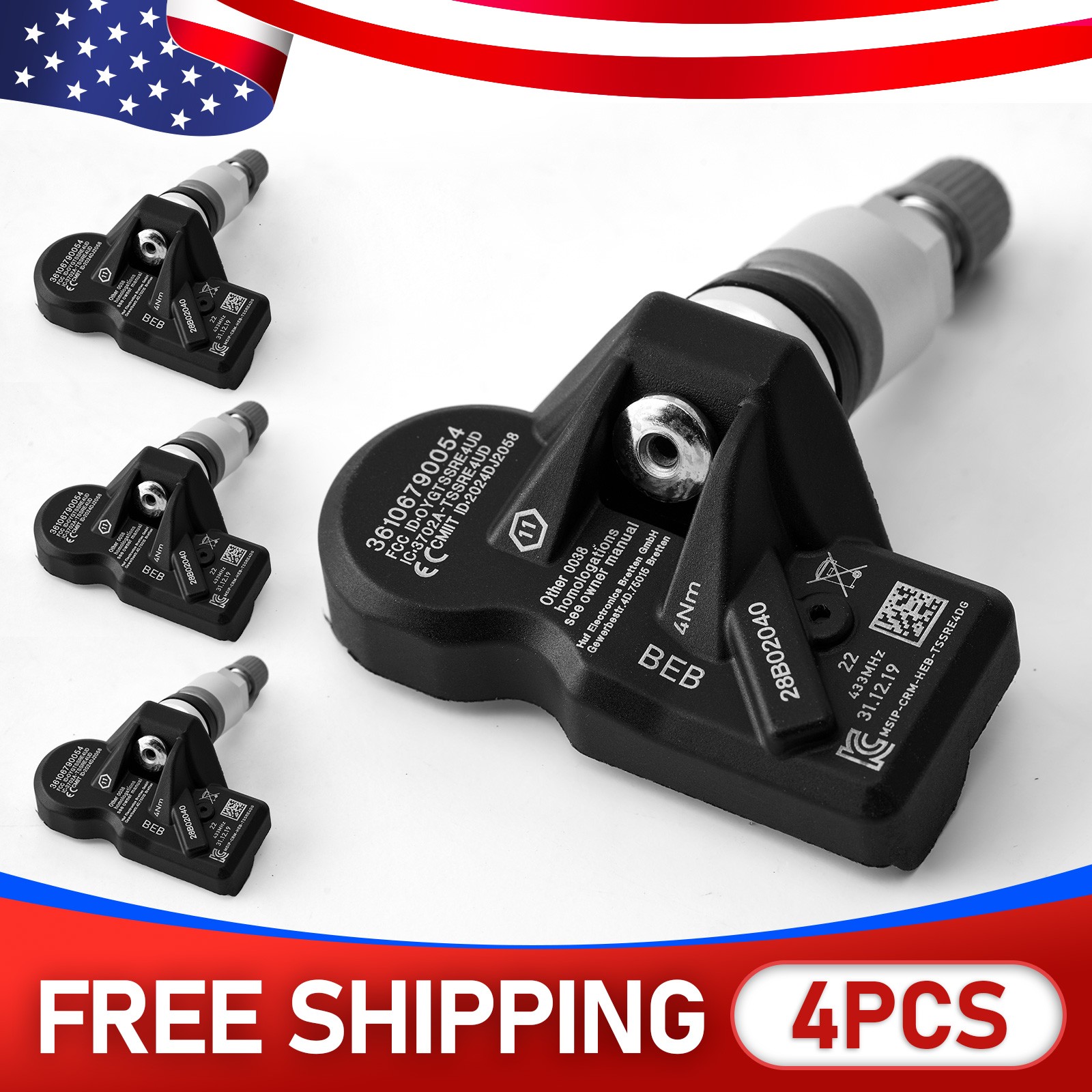4PCS TPMS Tire Pressure Sensor For BMW Mini 36106790054 36106790054