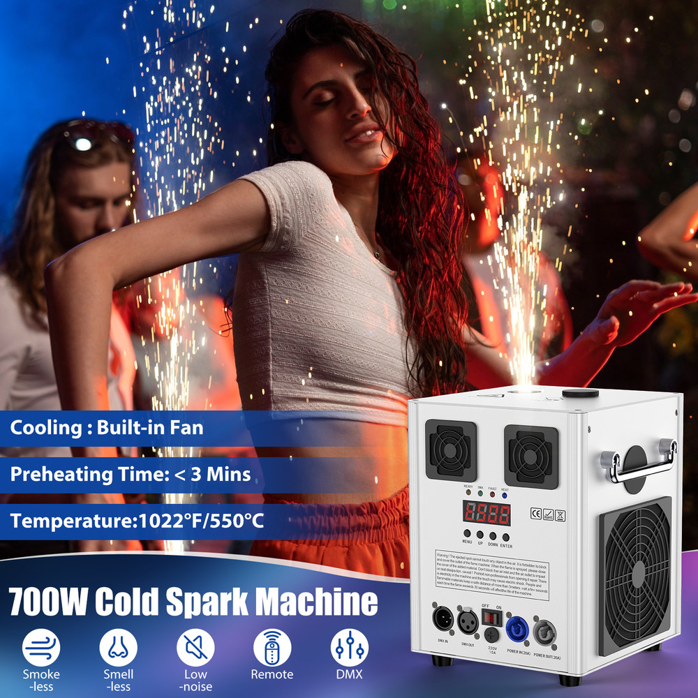 700W Cold Spark Machine Firework Control Machine Stage Effect DMX Wedding Party