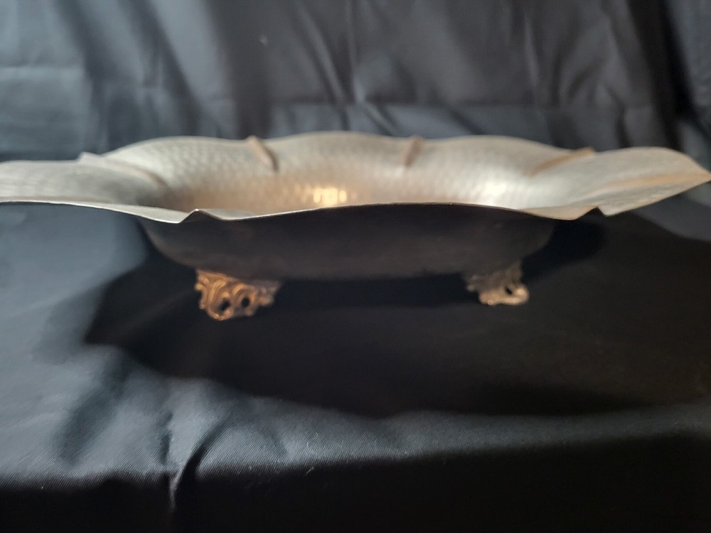 Silver And Copper Footed Tray