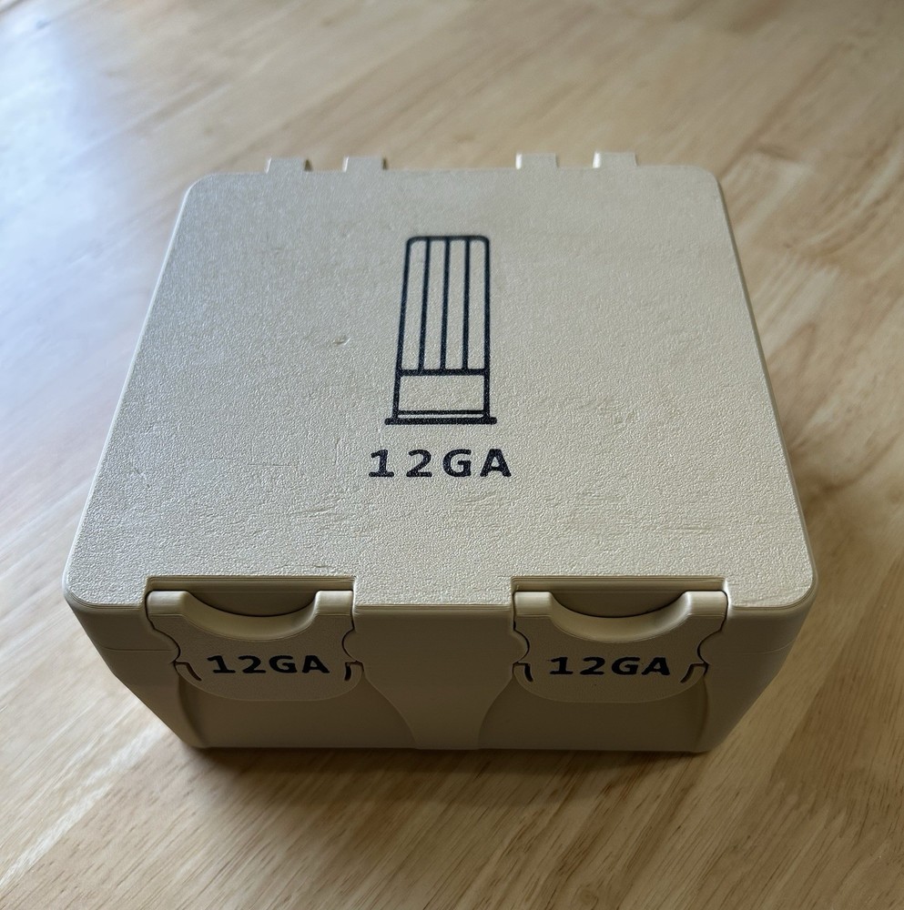 12 Gauge Shotgun Shell Storage Box, 30 Shell Capacity, 3” Shells Or 2 3/4”