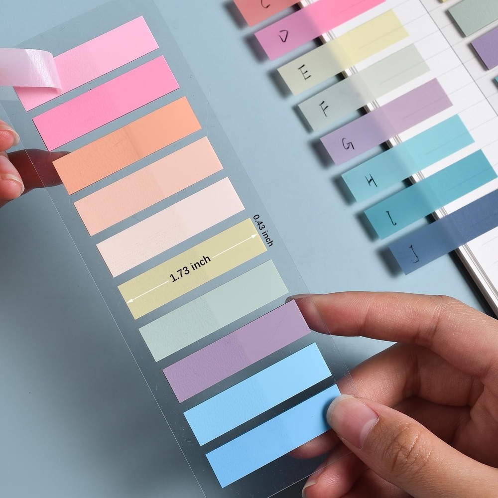 Pa Markers, Morandi Stiy Note Tabs Colored Translucent Writable