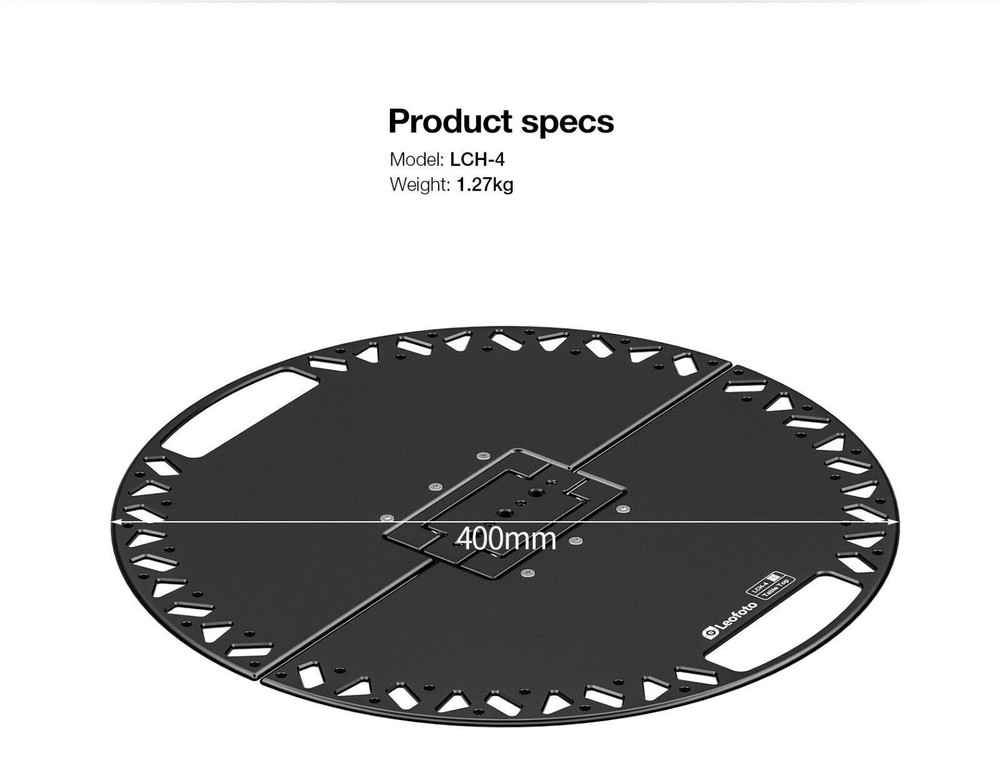 Leofoto LCH-4 Multi-Functional Folding Tray | Arca, 1/4", 3/8"
