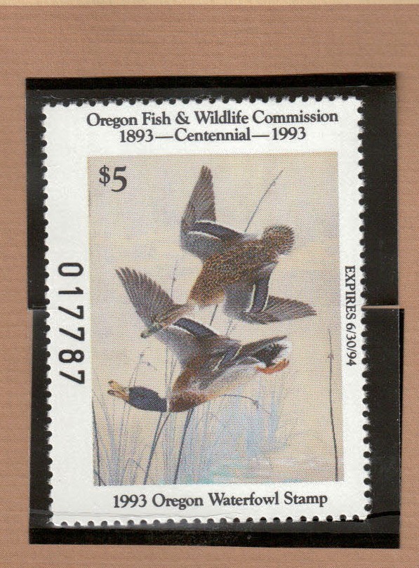 OR10 - Oregon State Duck Stamp. MNH. OG.