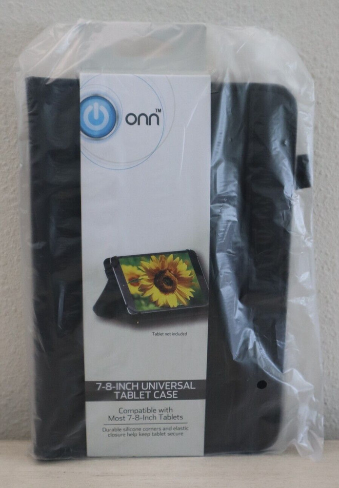 onn 0NA16TA007 Black Universal Tablet Case Compatible With Most  7" - 8" Tablets