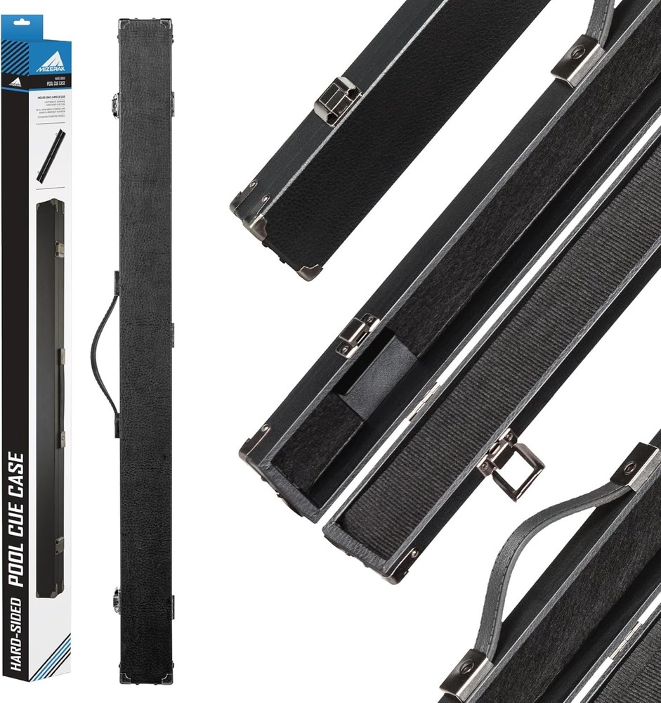 Hard-Sided Cue Case – Lightweight Reinforced Corners Carry Handle – Durable Pool