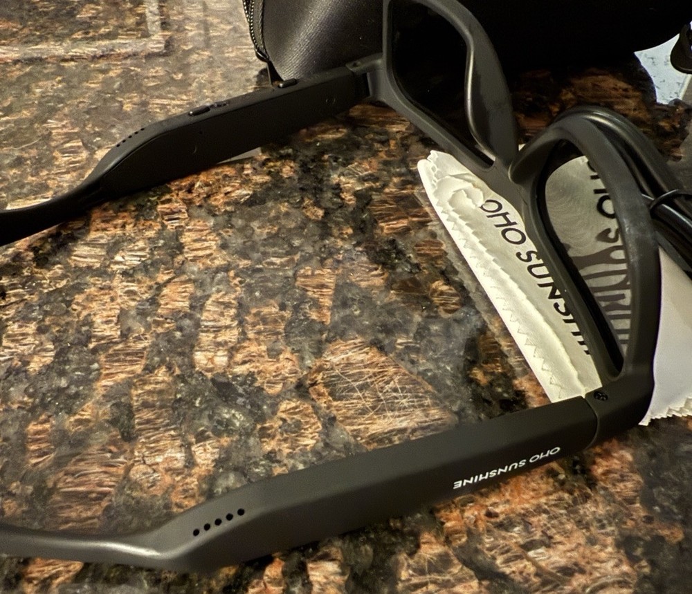 OhO Smart Sunglasses Bluetooth Speaker UV Protection &Voice Ctrl Mirror BlueLens