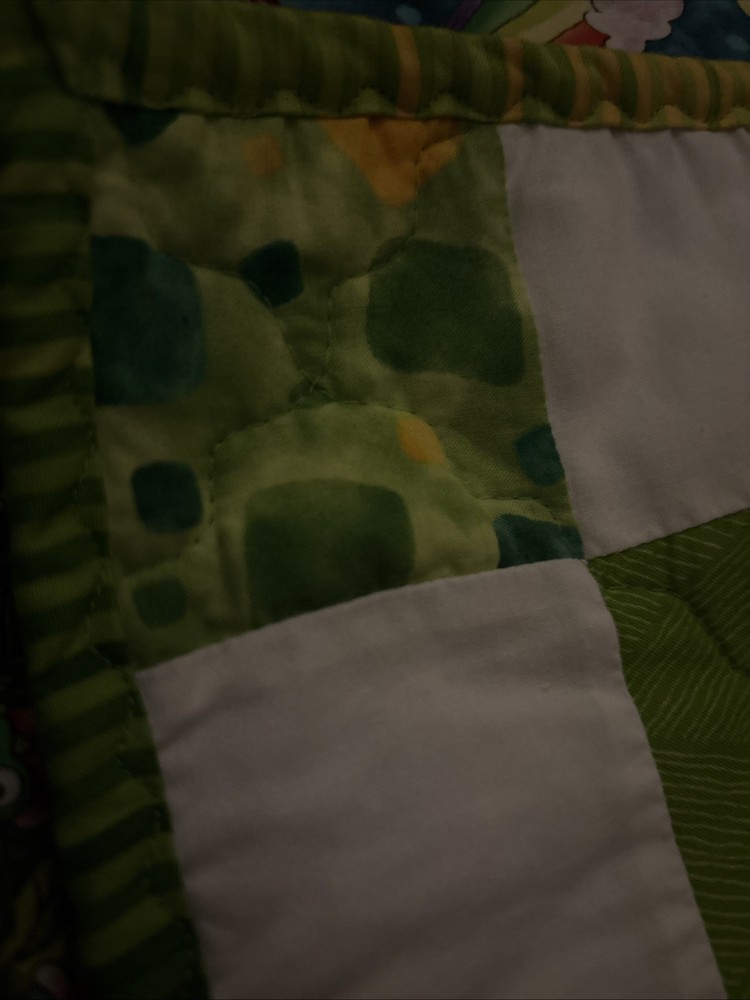Handmade St Paddy Theme Quilt Rectangle Throw /Wall Hanging