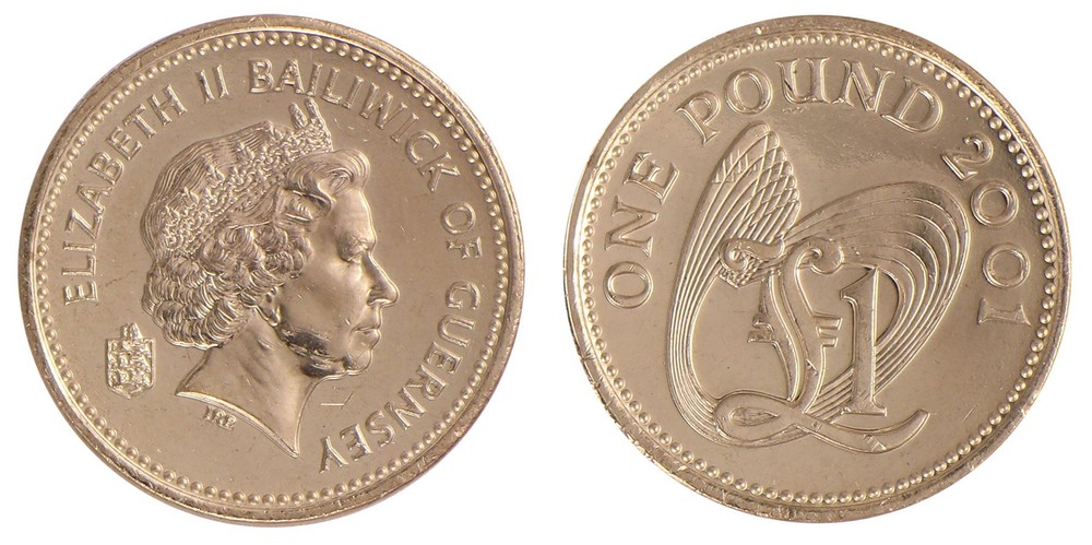 Guernsey 1 Pound, 2001, KM #110, Mint