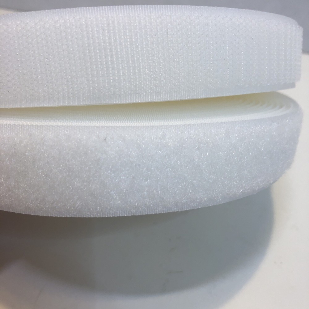 Hook & Loop Tape Sew-on White 1" x 10 Yards Nylon Fastener