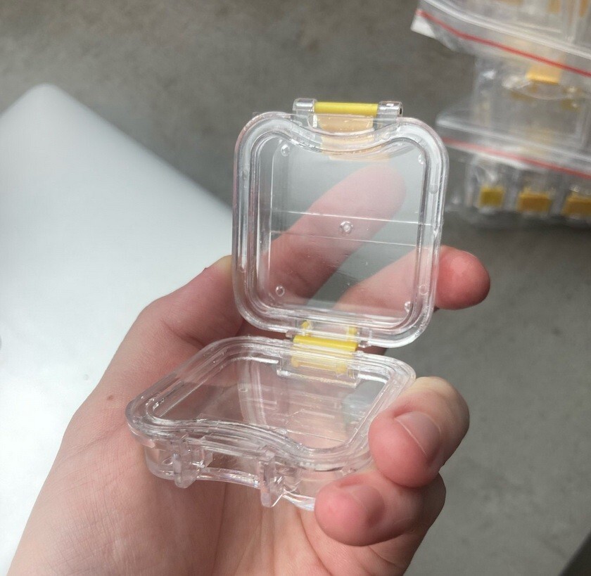 10Pcs Denture False Teeth Membrane Case Container Hinged Display Box Jewelry