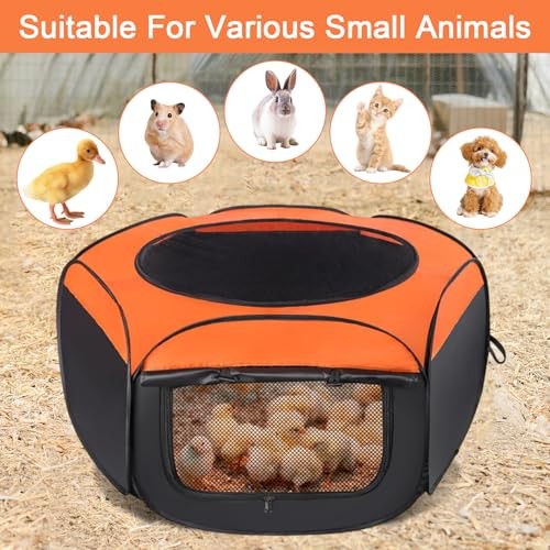 Chicken Brooder Box with Cover,Upgrade Double Door Brooder Box for Chick