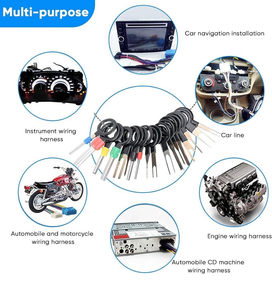 Terminal Pin Removal Tool Kit 82 Pcs Tool Set Wire Terminal Release