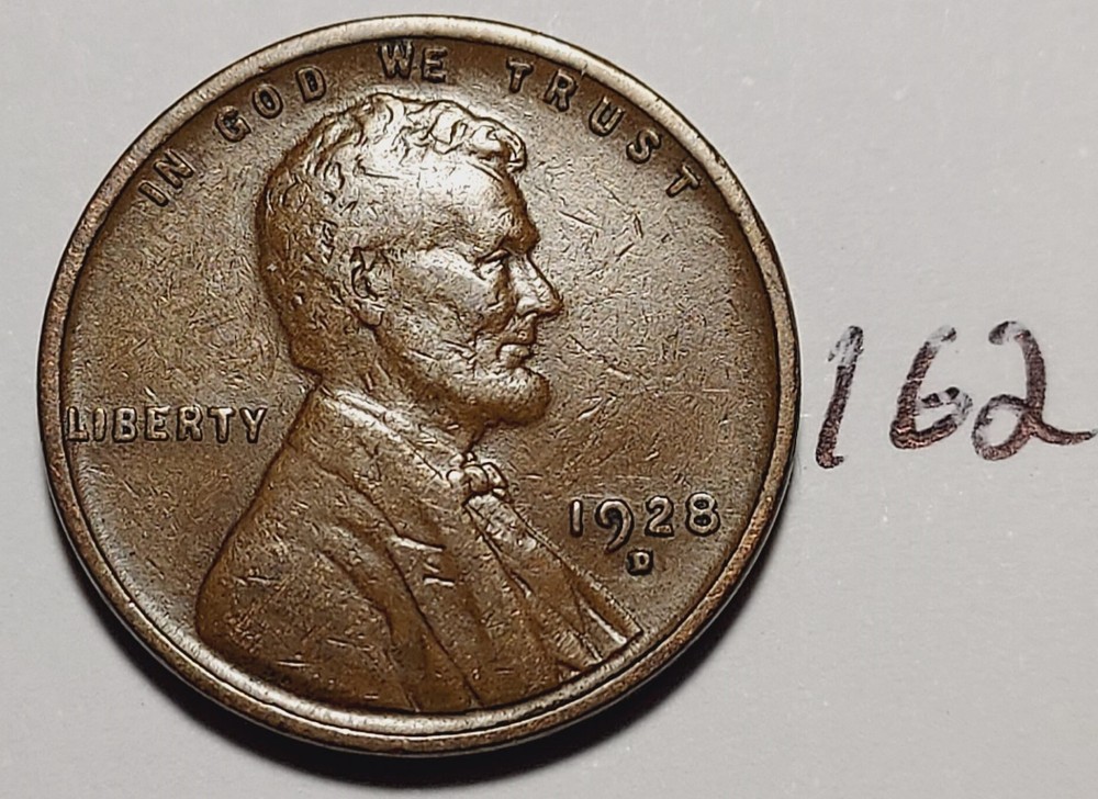 1928-D Lincoln Wheat Cent       #162