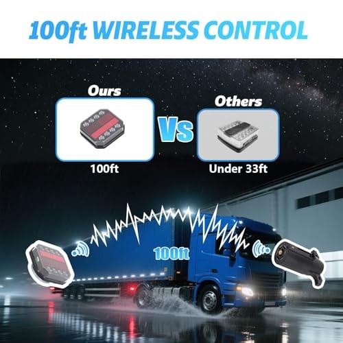 Upgraded Version Wireless Trailer Lights Magnetic Bluetooth Trailer Lights