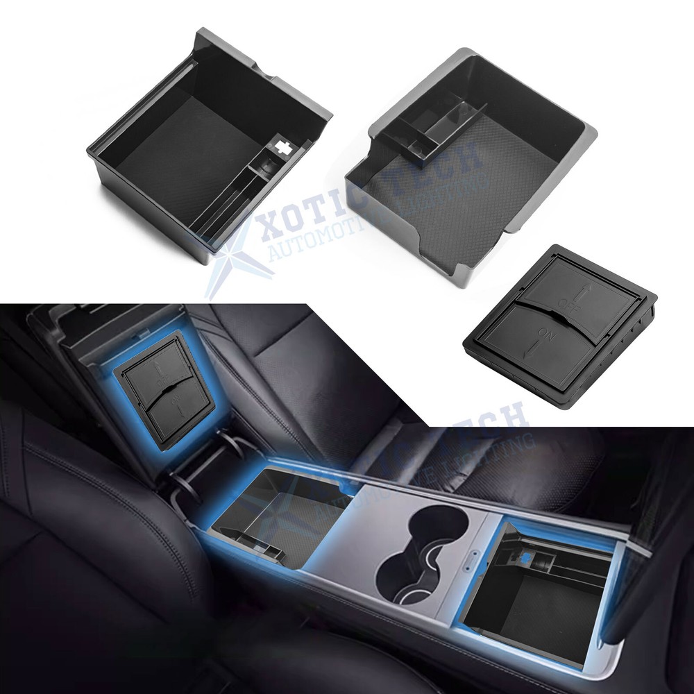 For Tesla Model 3 Y 2021-up Console Armrest Extra Space Cubby Organizer Tray