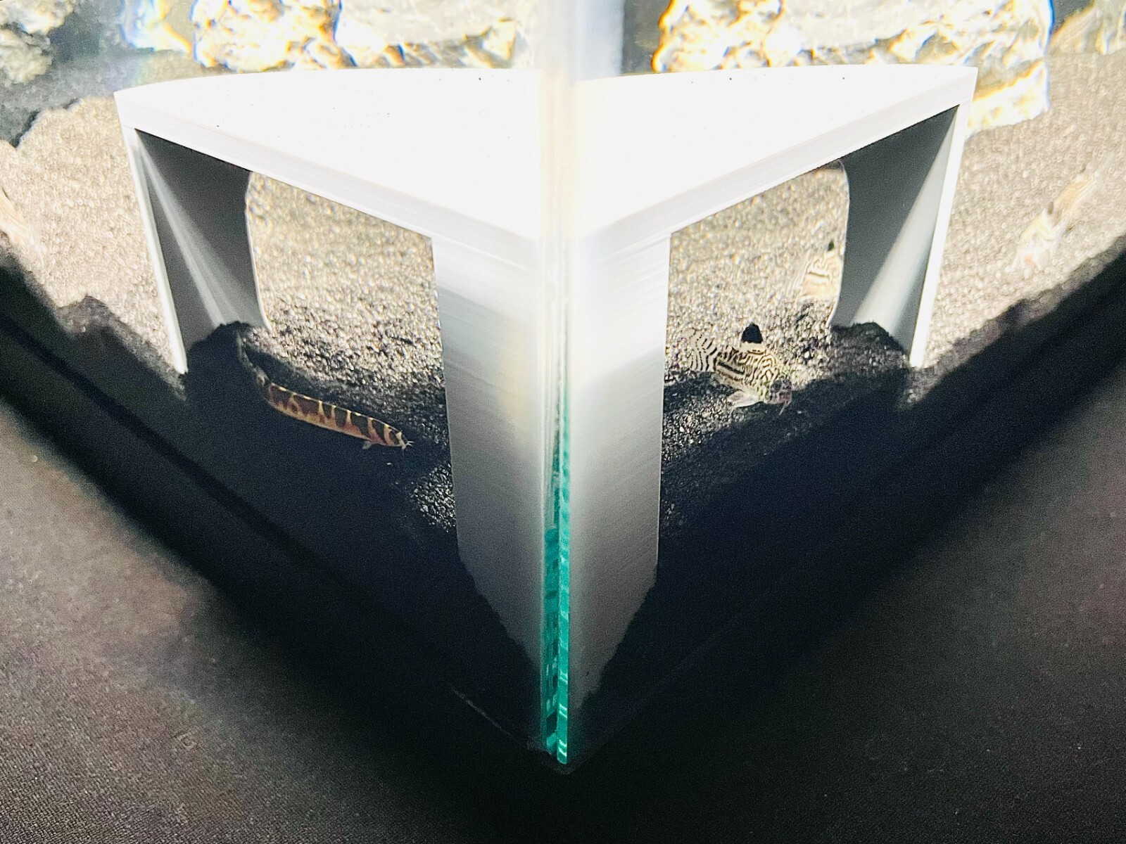 Aquarium Cave Corner Fish Tank Decorations Ornament Cichlid Axolotl Hide