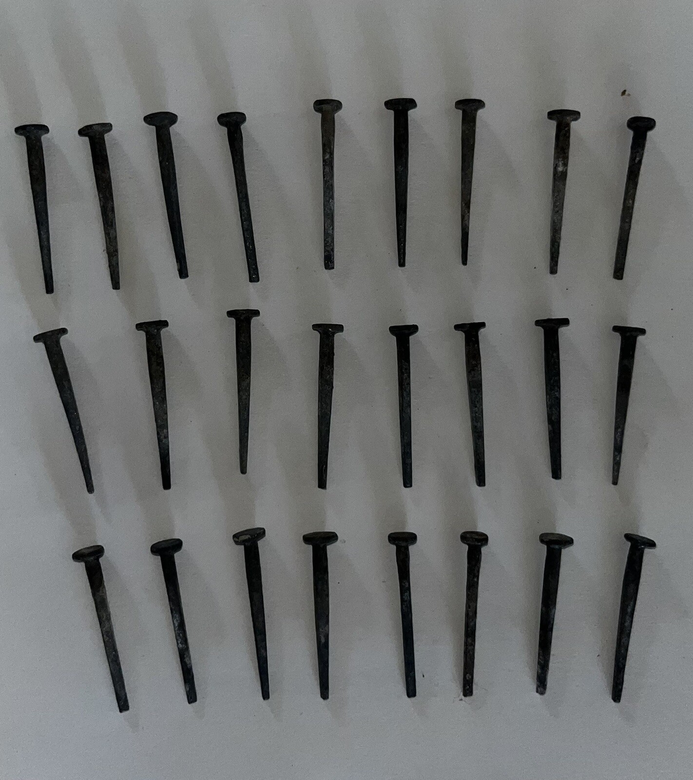 Antique RoseHead Nails (25) Hand Forged Hardware Carpentry Crafts Rustic 1.25 In