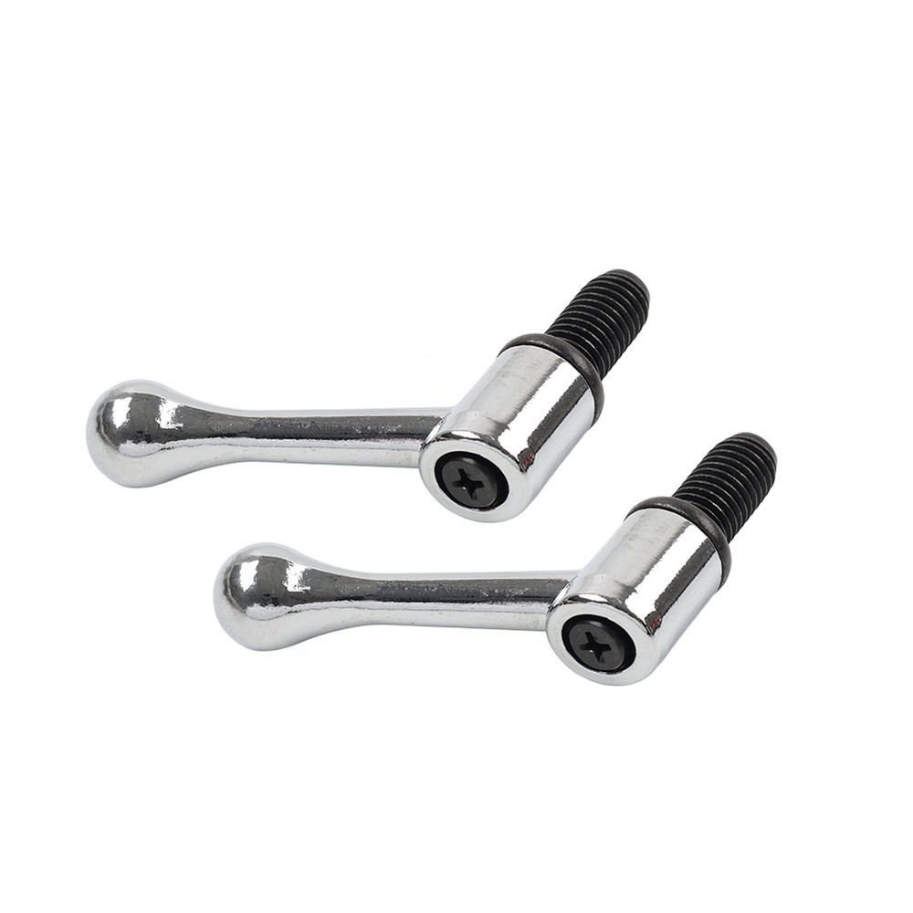 2pcs Table Lock Handle M12 Thread Set Fit for Bridgeport Milling Machine Silver