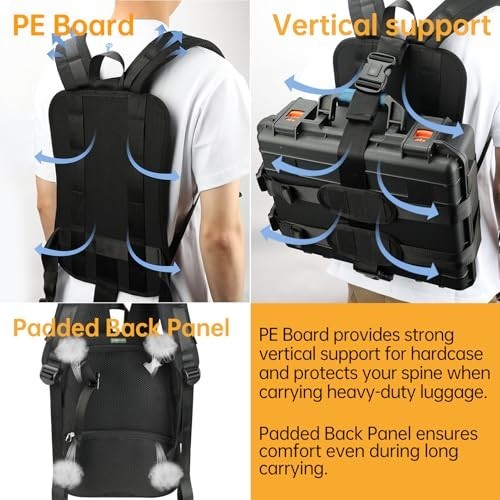 Rugged 21" Backpack Conversion System, Lockable Buckles, Padded Backplate, Zippe