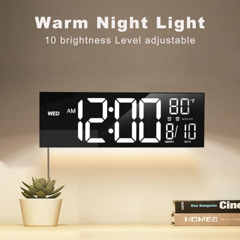 16" Digital Wall Mount Clock Count Down Timer With remote control LED 8RGB Color