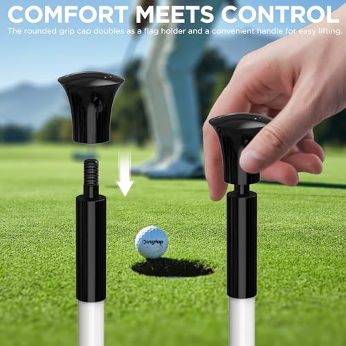 Golf Flagstick - Portable Design, Practice Putting 3ft White Flagpole-4 Pack