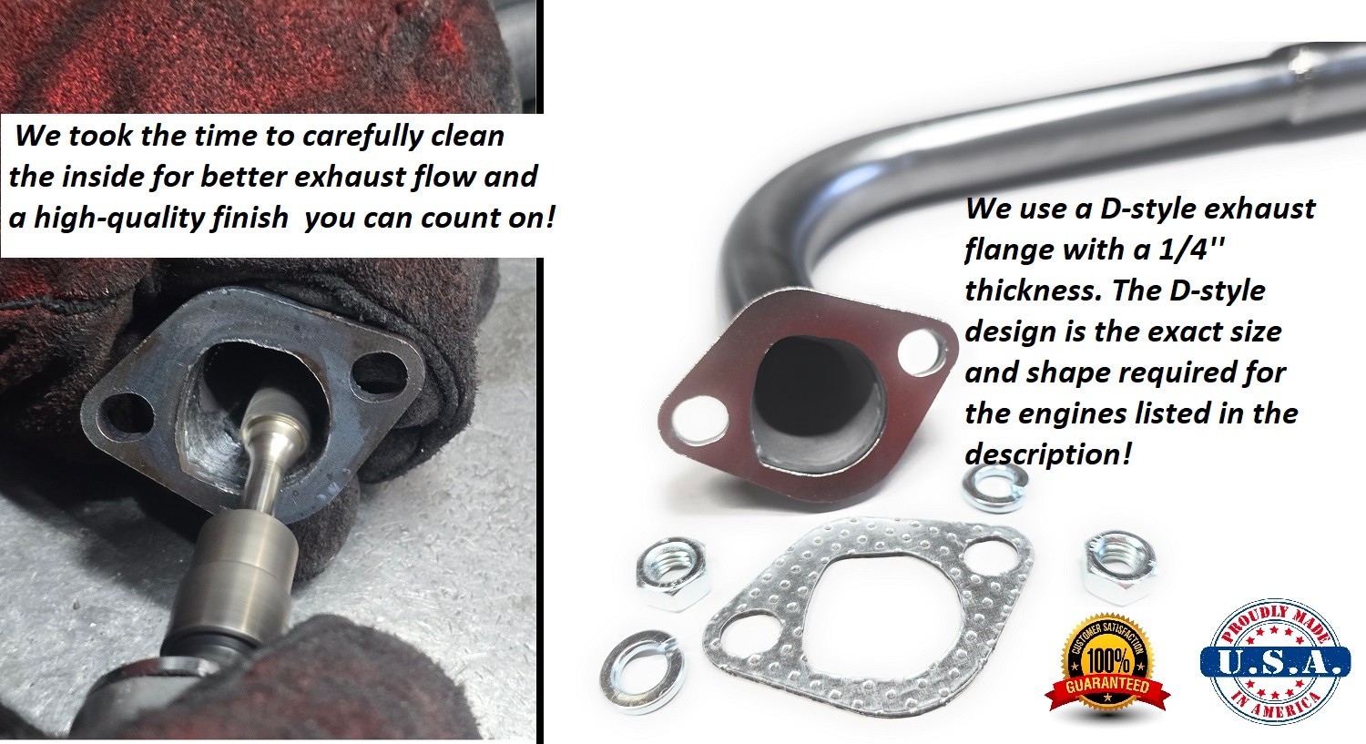 3 Stage Exhaust Header Pipe Fits Predator 212cc GX160 GX200 Go Kart & Mini Bikes