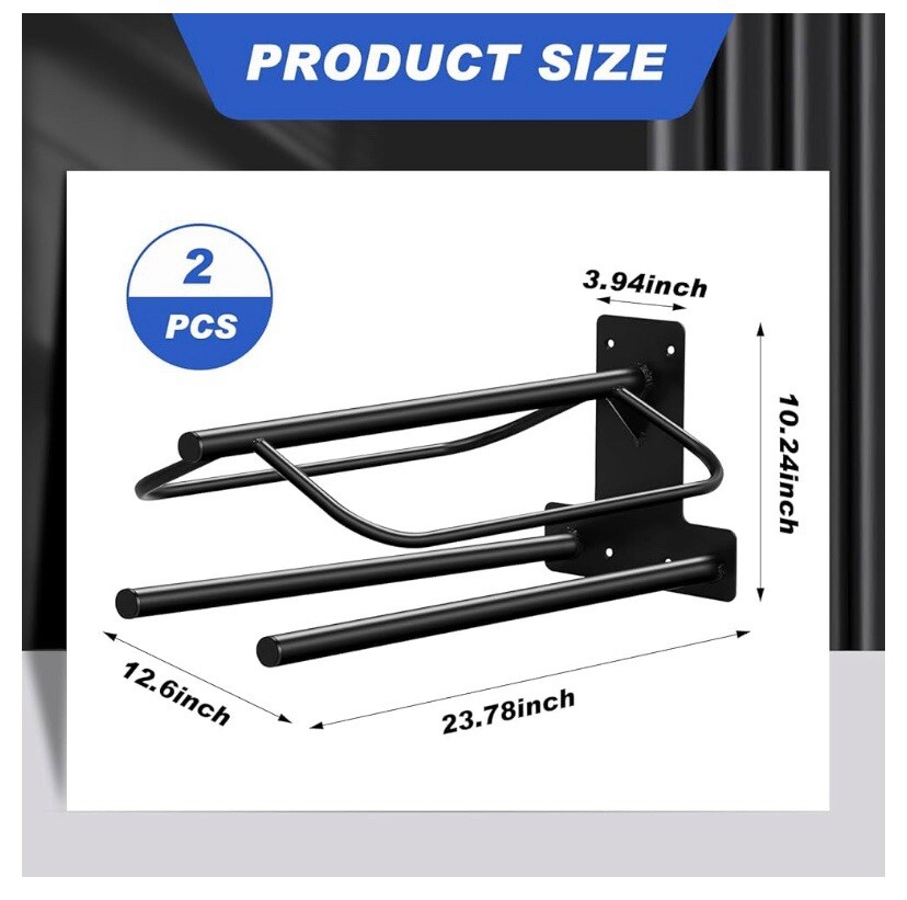 Paterr 2pcs 2-Bar Wall Mounted Saddle Stand
