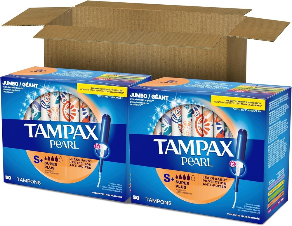 Super Plus Absorbency Tampons Leak Guard Braid Unscented 100 Count