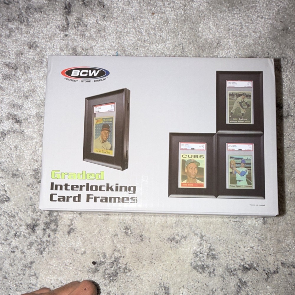 BCW Graded Interlocking Card Frames Display Case Wall-Mounted 4 Cards