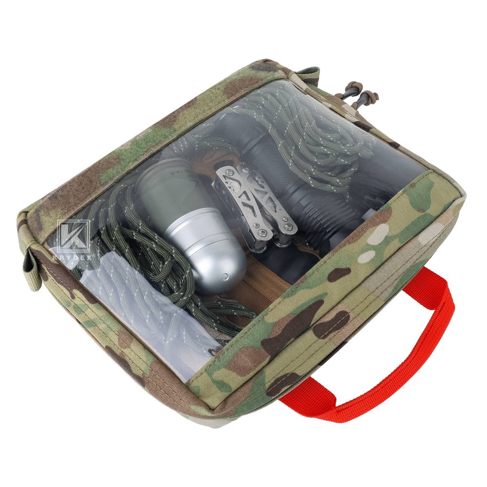 Krydex Clear Top Insert Large for D3 Tactical Backpack Hook & Loop Medic Pouch