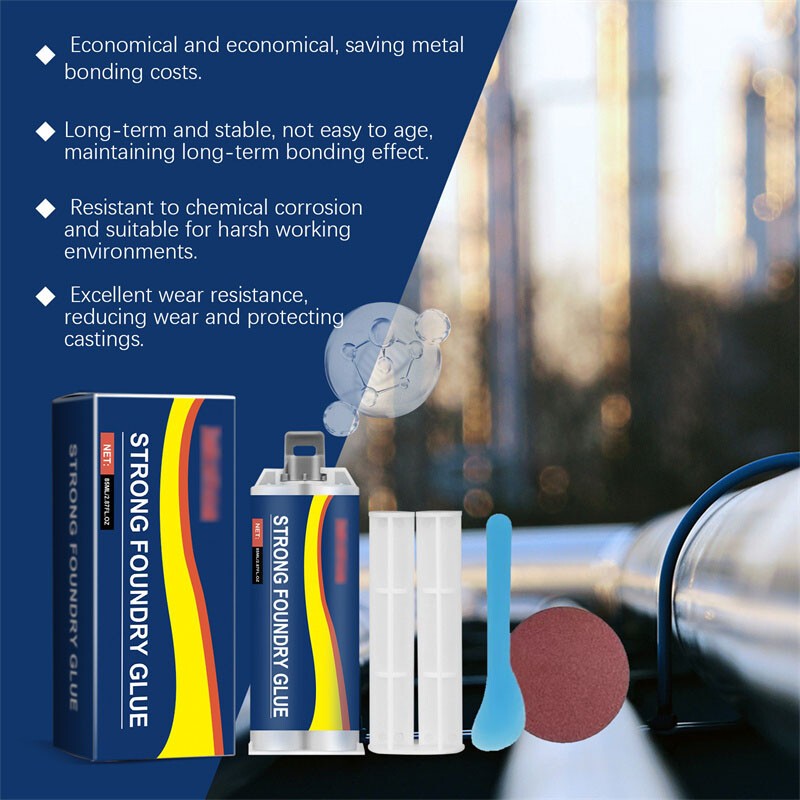 1pc Strong Foundry Glue,Metal Repair Glue, AB Metal Glue Heary Duty Weld 85ml