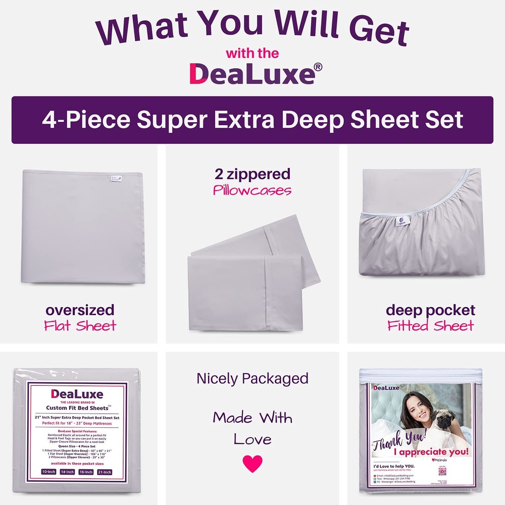 Queen Sheets Set Bed Sheets – Queen Bed Sheets Set For Queen Size Bed Bedding...