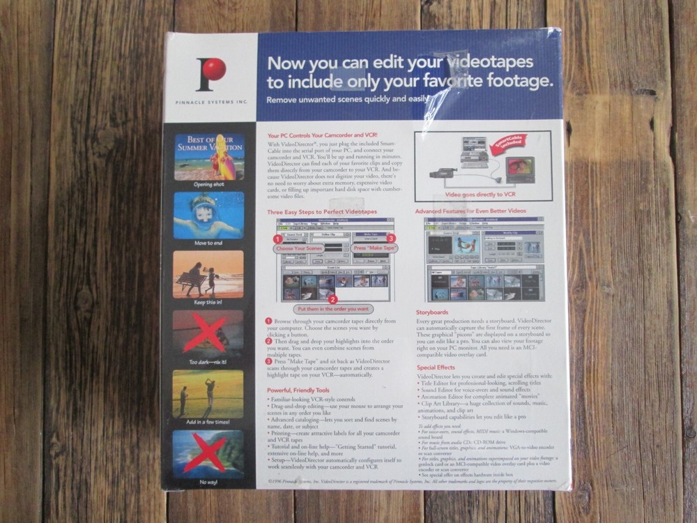 NEW Pinnacle Systems VideoDirector Suite Version 2.5 Windows Video Editor 95 3.1