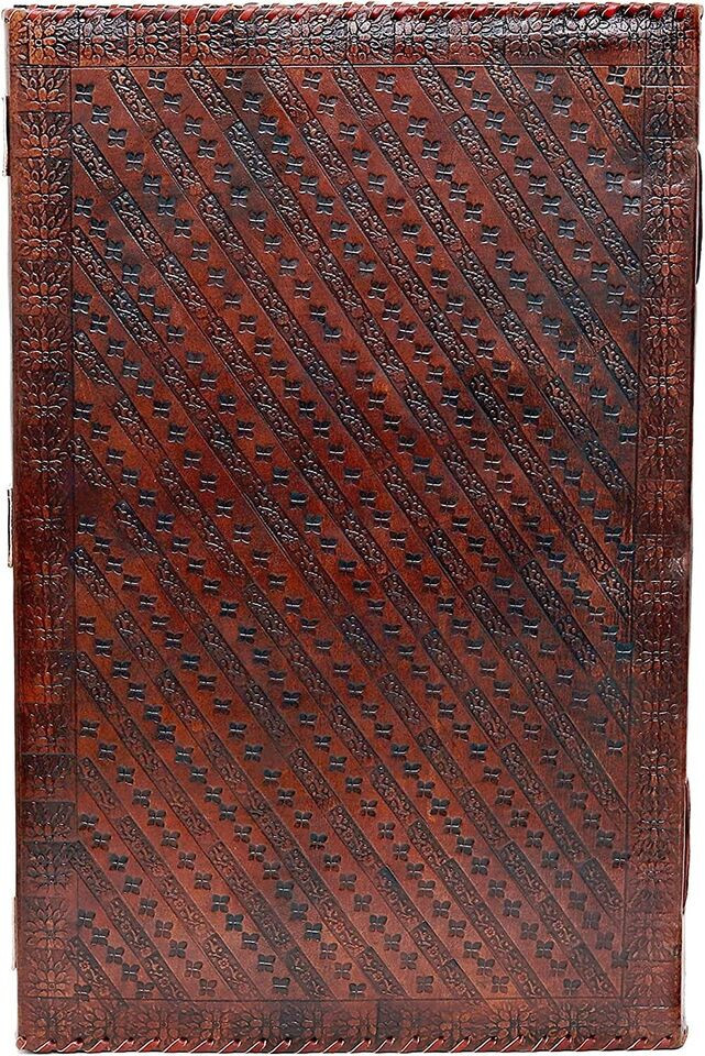 Leather Journal Seven Chakra Medieval Stone Embossed Handmade Office Notebook
