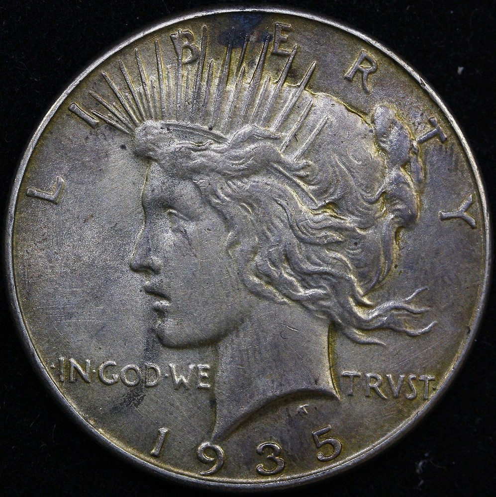 1935-P  90% Silver Peace Dollar AU #X25