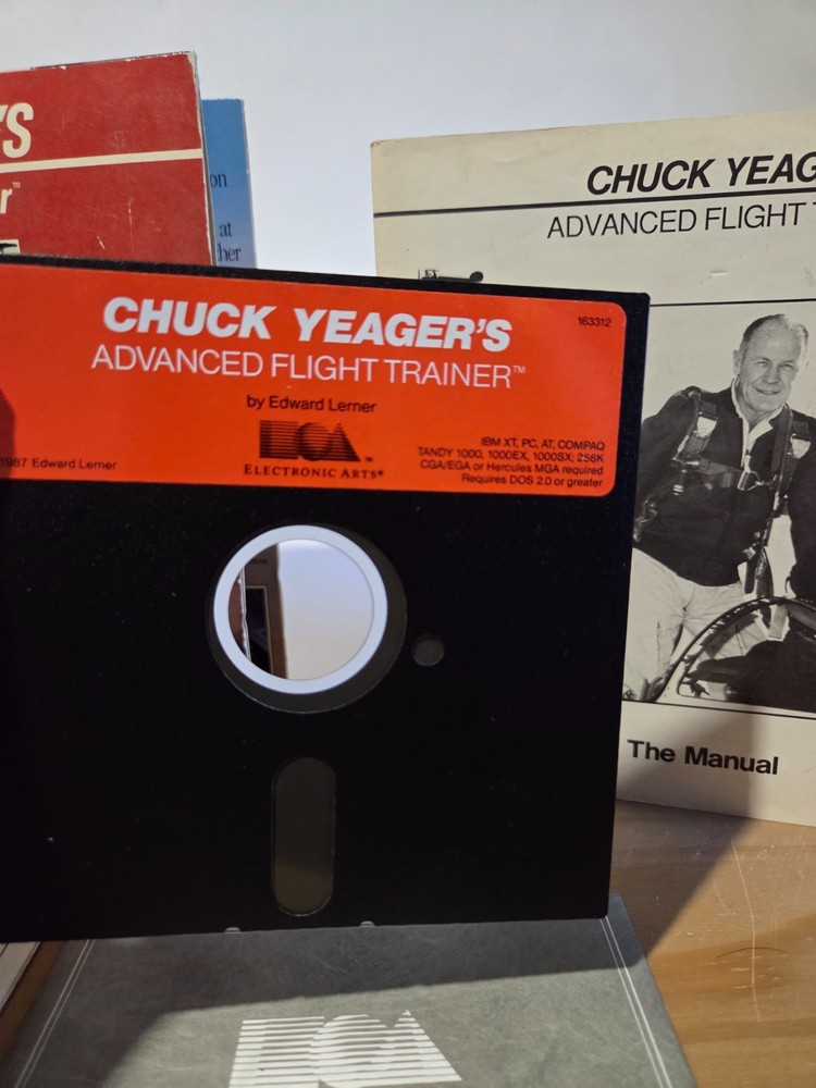Electronic Arts EA Chuck Yeager's Advanced Flight Trainer IBM PC Tandy