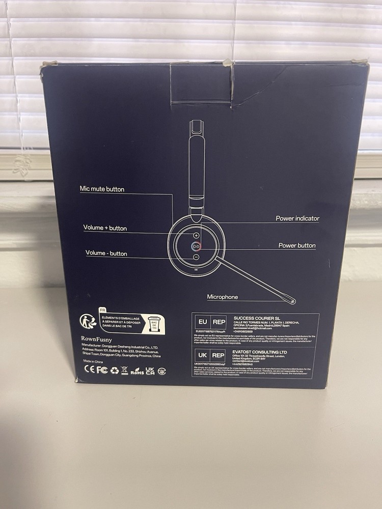 RownFusny R02-P Wireless Computer Headset with Mic – USB, Bluetooth