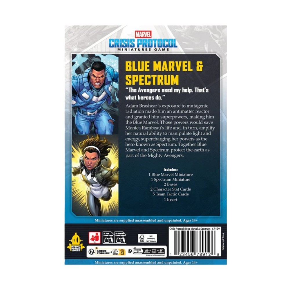 Atomic Mas Marvel Crisis Protoco Character Pack - Blue Marvel & Spect Pack New