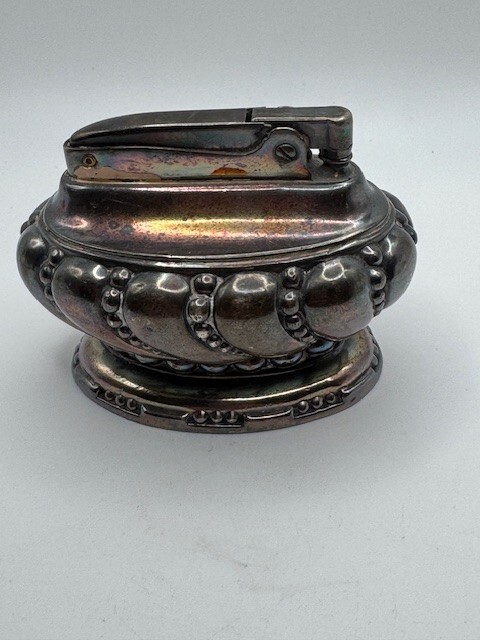 Ronson Crown Table Lighter - Silver Plated