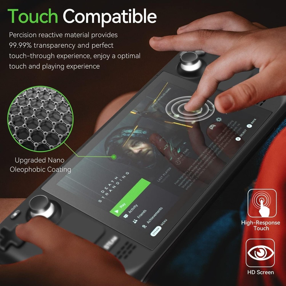 2-Pack Anti-Scratch Etched Matte Screen Protector for Steam Deck OLED